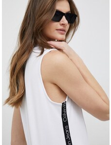 Majica kratkih rukava Calvin Klein Jeans za žene, boja: bijela, otvorena leđa