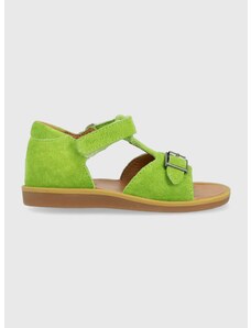 Dječje sandale od brušene kože Pom D'api boja: zelena