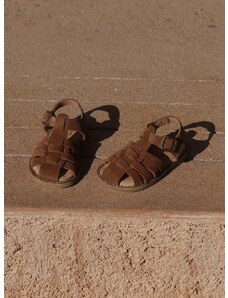 Dječje sandale od brušene kože Konges Sløjd boja: bež