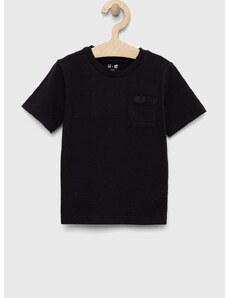 Dječja pamučna majica kratkih rukava GAP x BKC boja: crna, jednobojni model