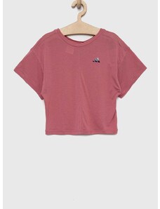 Dječja majica kratkih rukava adidas boja: ružičasta