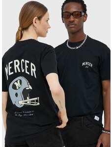 Pamučna majica Mercer Amsterdam boja: crna, s tiskom