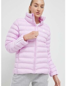 Jakna adidas za žene, boja: ružičasta, za zimu