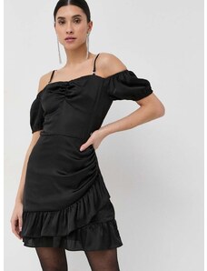 Haljina Guess boja: crna, mini, ravna