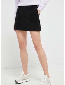 Suknja Guess boja: crna, mini, ravna