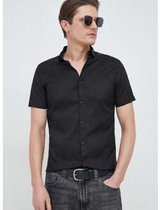 Košulja Armani Exchange za muškarce, boja: crna, regular, s klasičnim ovratnikom, 8NZC51 ZNYXZ NOS
