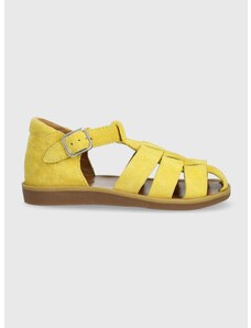 Dječje sandale od brušene kože Pom D'api boja: žuta