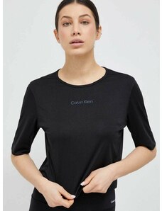 Majica kratkih rukava za trening Calvin Klein Performance Essentials boja: crna