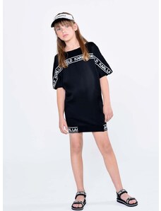Dječja haljina Karl Lagerfeld boja: crna, mini, oversize