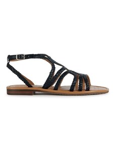 Kožne sandale Geox D SOZY S za žene, boja: crna, D35LXA 00081 C9999