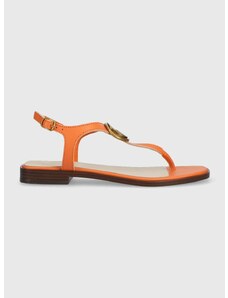 Kožne sandale Guess MIRY za žene, boja: narančasta, s platformom, FL6MRY LEA21