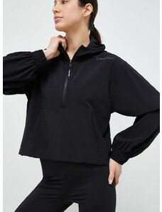 Dukserica za trening Calvin Klein Performance Essentials boja: crna, s kapuljačom, glatka