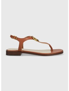 Kožne sandale Guess MIRY za žene, boja: smeđa, FL6MRY LEA21