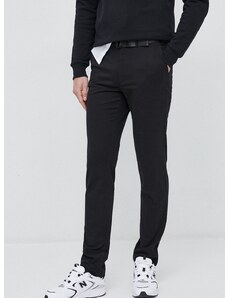 Hlače Calvin Klein za muškarce, boja: crna, uski kroj