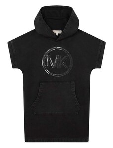 Dječja pamučna haljina Michael Kors boja: crna, mini, ravna