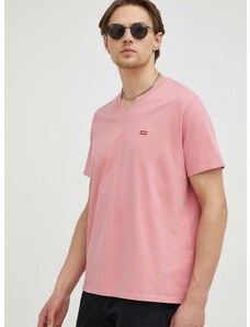 Pamučna majica Levi's boja: ružičasta, glatki model