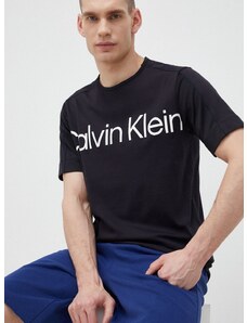 Majica kratkih rukava za trening Calvin Klein Performance Effect boja: crna, s tiskom