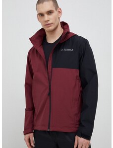Kišna jakna adidas TERREX Multi za muškarce, boja: bordo