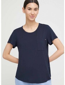 Homewear majica kratkih rukava Tommy Hilfiger boja: tamno plava