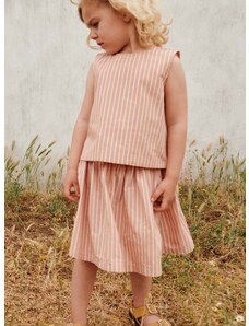 Dječje pamučna haljina Liewood boja: bež, mini, širi se prema dolje