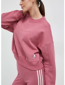 Dukserica adidas za žene, boja: ružičasta, glatka
