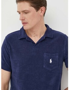 Polo majica Polo Ralph Lauren za muškarce, boja: tamno plava, glatki model