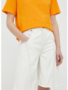 Traper kratke hlače By Malene Birger Mavou za žene, boja: bijela, glatki materijal, visoki struk