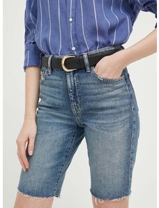 Traper kratke hlače Lauren Ralph Lauren za žene, glatki materijal, srednje visoki struk