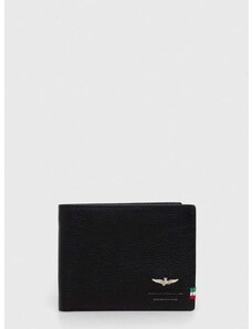 Kožni novčanik Aeronautica Militare za muškarce, boja: crna