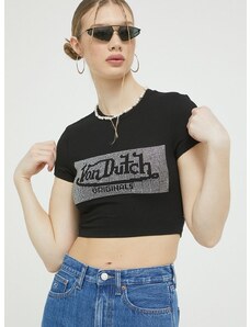 Majica kratkih rukava Von Dutch za žene, boja: crna