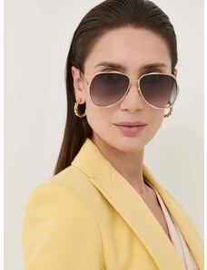 Sunčane naočale Chloé CH0183S za žene, boja: zlatna