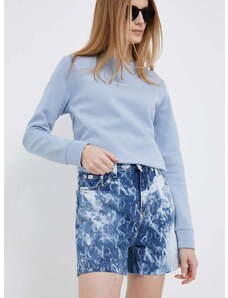 Traper kratke hlače Calvin Klein Jeans za žene, s uzorkom, visoki struk