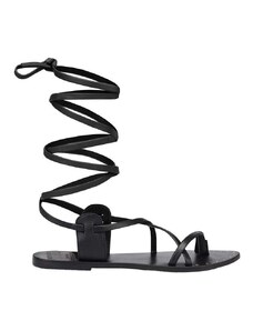 Kožne sandale Manebi Tie-Up Leather Sandals za žene, boja: crna, L 7.0 Y0