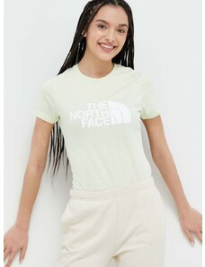 Pamučna majica The North Face boja: zelena