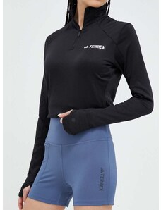 Sportske kratke hlače adidas TERREX Multi za žene, glatki materijal, visoki struk