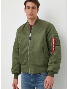 Dvostrana bomber jakna Alpha Industries za muškarce, boja: zelena, za prijelazno razdoblje, 100101.01-SageGreen