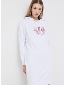 Haljina Armani Exchange boja: bijela, mini, oversize