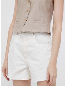 Traper kratke hlače Pepe Jeans Rachel za žene, boja: bež, glatki materijal, visoki struk
