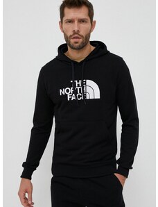 Pamučna dukserica The North Face za muškarce, boja: crna, s kapuljačom, aplikacijom, NF00A0TEJK31