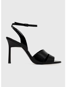 Kožne sandale Calvin Klein GEO STIL SANDAL 90HH boja: crna, HW0HW01462