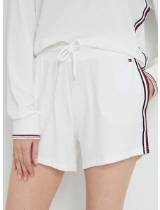 Kratke hlače Tommy Hilfiger za žene, boja: bijela, s aplikacijom, visoki struk