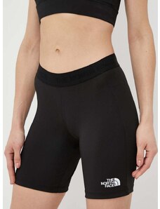 Sportske kratke hlače The North Face Mountain Athletics za žene, boja: crna, s tiskom, visoki struk