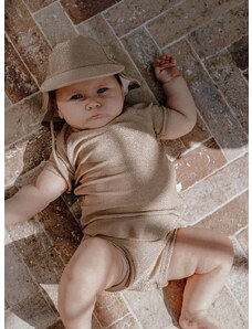 Majica kratkih rukava za bebe That's mine 19572 boja: smeđa, glatki model, IBE