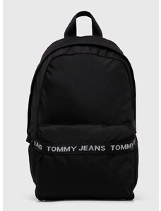 Ruksak Tommy Jeans za muškarce, boja: crna, veliki, s tiskom