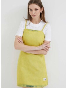 Traper haljina Calvin Klein Jeans boja: žuta, mini, uske