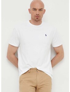 Pamučna majica Polo Ralph Lauren boja: bijela, glatki model
