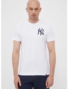 Pamučna majica 47 brand MLB New York Yankees boja: bijela, s tiskom