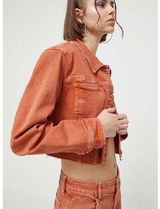 Traper jakna Guess Originals za žene, boja: narančasta, za prijelazno razdoblje