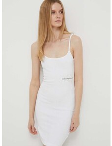 Haljina Calvin Klein Jeans boja: bijela, mini, ravna