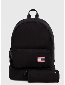 Dječji ruksak Tommy Hilfiger boja: crna, mali, s aplikacijom